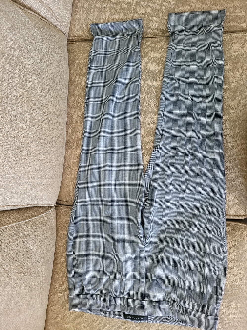 & Other Stories Gray Plaid Dress Pants